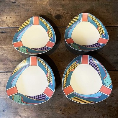 Rosenthal FLASH Dorothy Hafner Studio -- Set of 4 Dinner Plates 10 5/8''