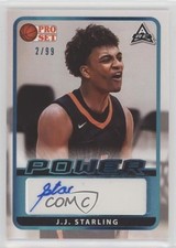 2021 Leaf Pro Set Power Base Platinum Spectrum Foil 2/99 JJ Starling Auto 0tw4