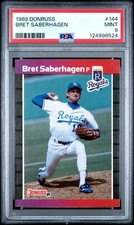 1989 DONRUSS #144 BRET SABERHAGEN PSA 9