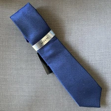 Alfani Men's Slim Neck Tie Terry Mini Solid Blue 2.75" inch Blade MSRP $55