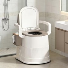 Mobile Toilet Chair Adjustable For Adult Senior Bath Seat Bedside Commode New
