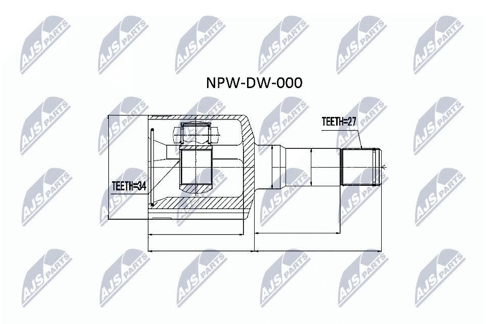 NPW-DW-000 NTY Joint Kit, drive shaft for CHEVROLET,OPEL,VAUXHALL - Image 9
