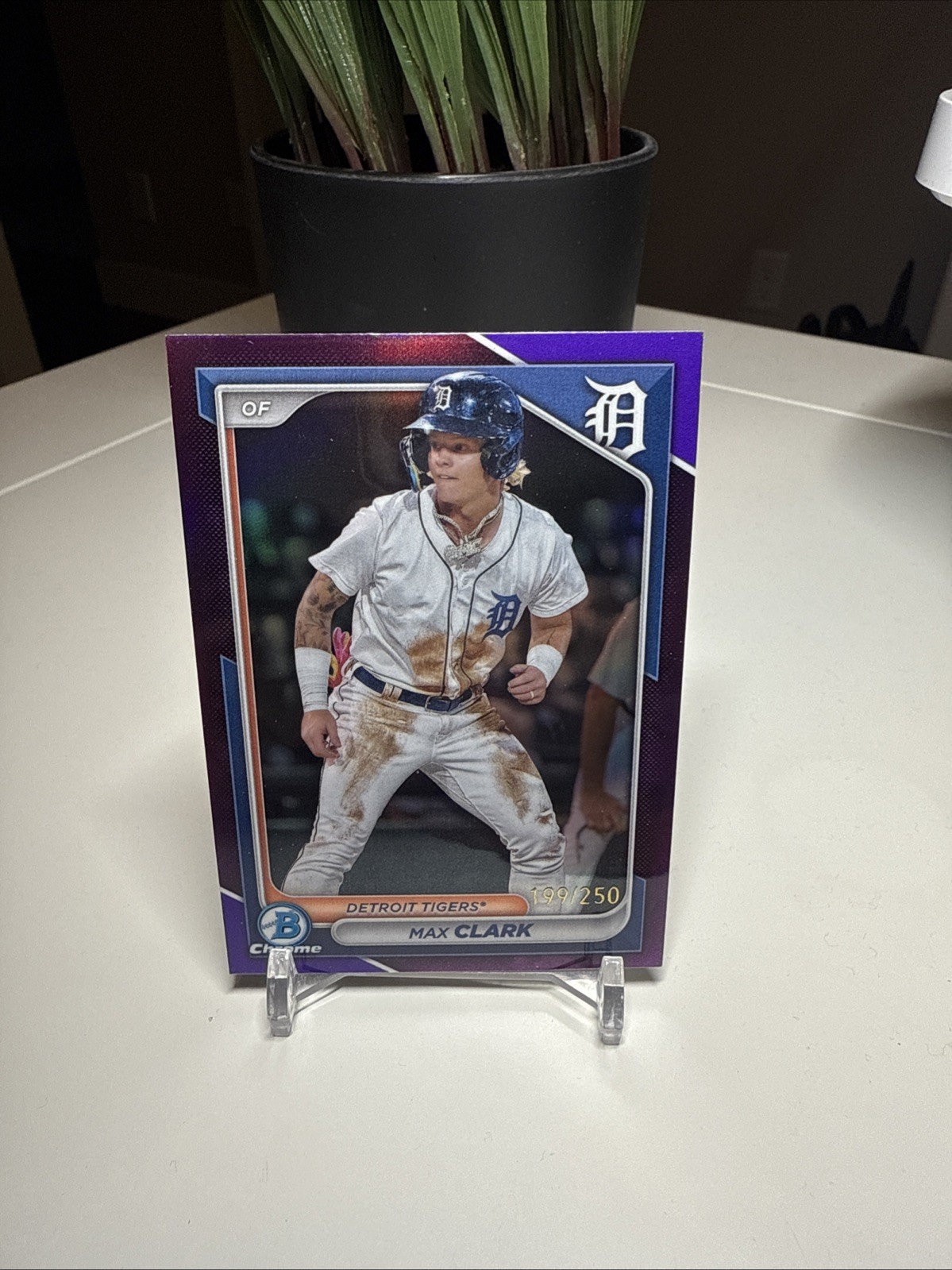 2024 Bowman - Chrome Prospects Max Clark #BCP-74 Purple  Refractor  199/250