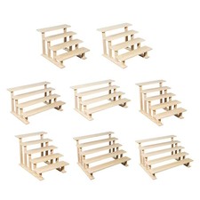 Wooden Display Riser Rustic Display Shelf for Jewelry Cosmetics Collectibles