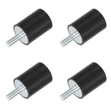M8 Thread Rubber Mounts Vibration Isolators Cylindrical W Studs 30 x 40mm 4pcs