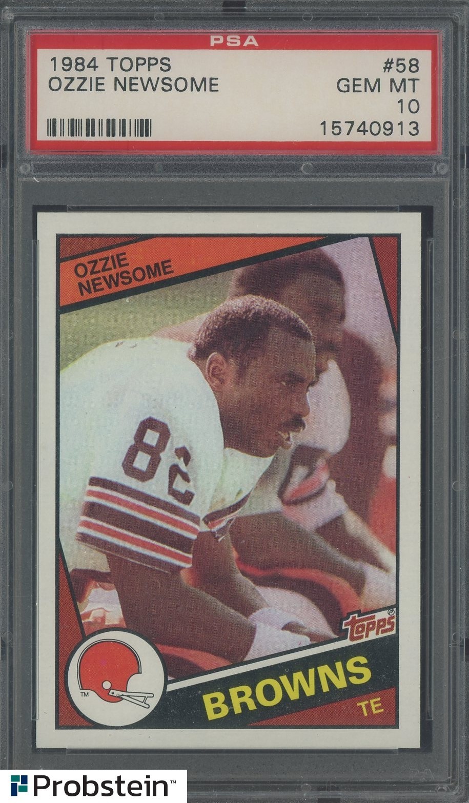 1984 Topps Football #58 Ozzie Newsome Cleveland Browns HOF PSA 10 GEM MINT