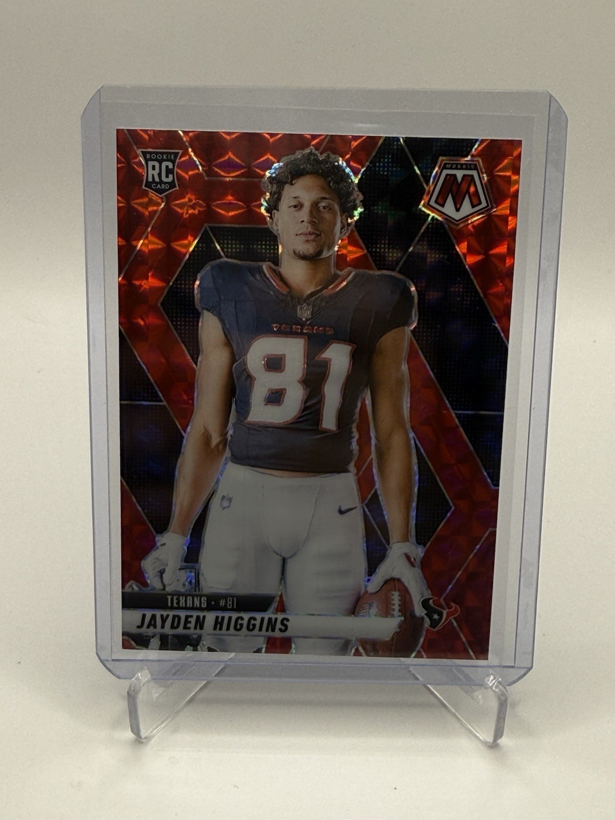 2025 Panini Mosaic Red Variation - Jayden Higgins - Houston Texans #286 (RC)