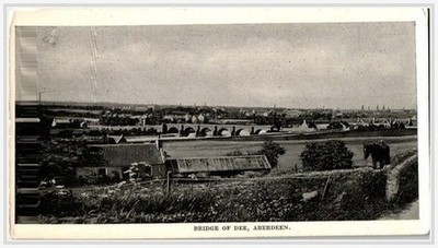 1900 Bridge of Dee Aberdeen Scotland Postcard Clydesdale Collotype Topography