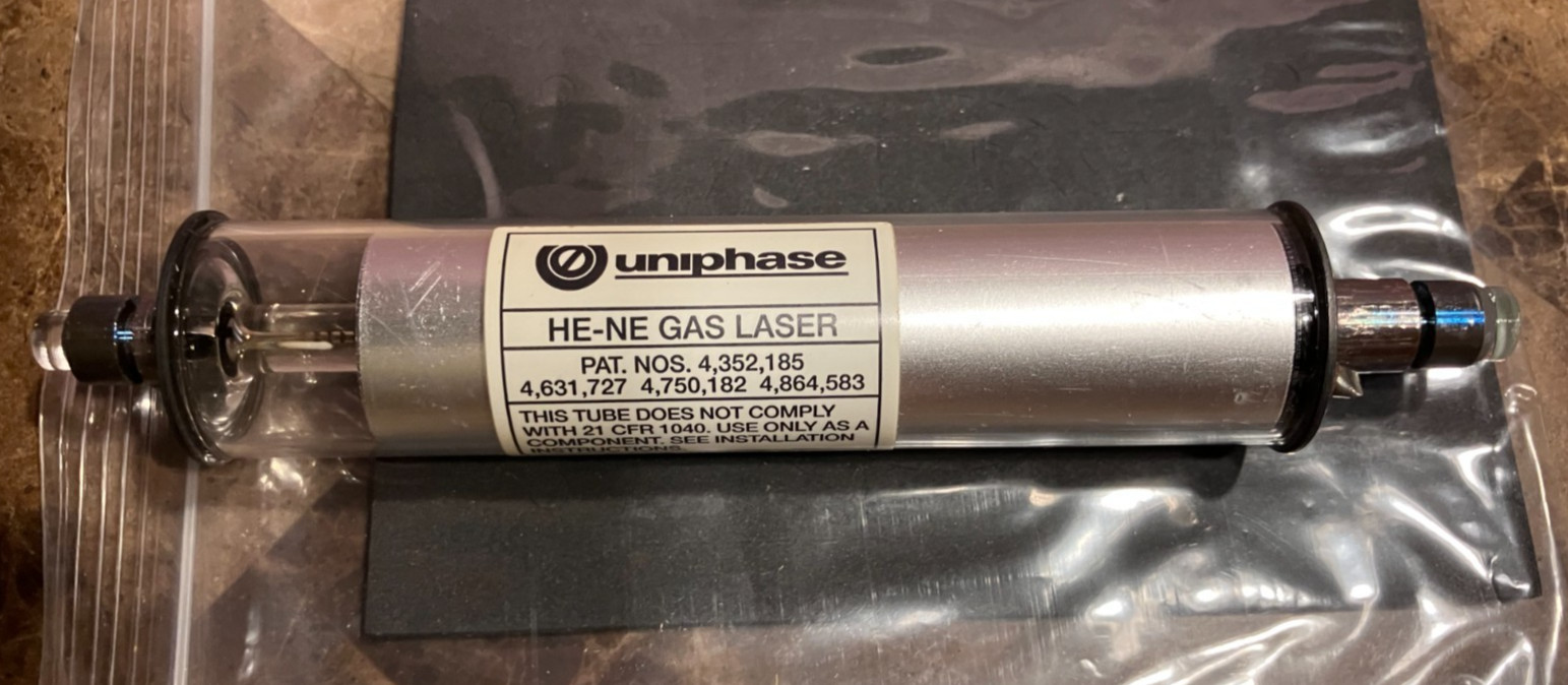 Uniphase 1108 HeNe Laser Tube Working!