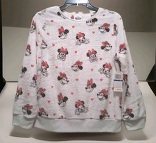 NWT Disney Minnie Mouse Cozy Plush Pullover Sweatshirt Girls Sz XL MSRP $38