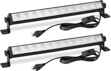 2 Pack 24W LED Shop Light, Plug in Garage Light with 6.5FT Cord and On/Off Switc