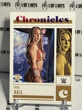 2023 Panini Chronicles WWE Thea Hail Pink Foil Parallel Rookie RC #'d /349 #61