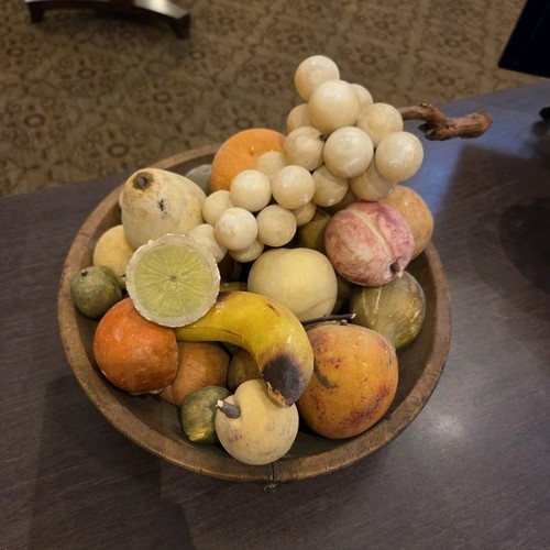 Vintage Italian Alabaster Stone Fruit *PEAR ONLY* Unpolished Realistic Antique