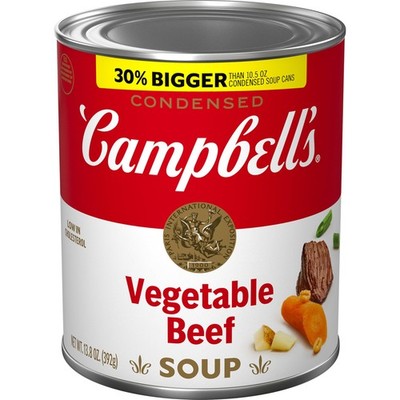 Campbell's Condensed Vegetable Beef Soup, 13.8 oz Can Ounce (Pack of 1) 
