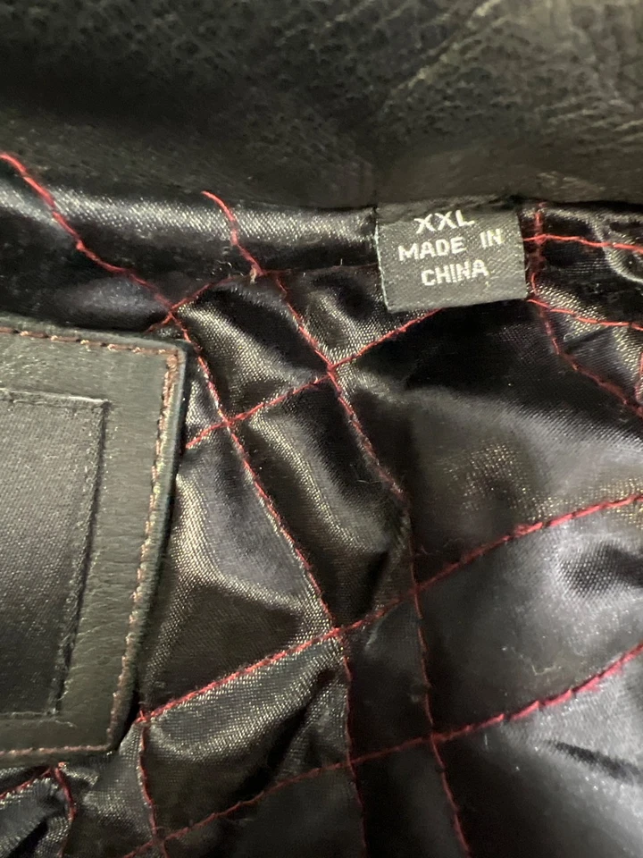 Marc New York Men’s Black Leather Full Zip Quilted Lined Jacket - XXL - Image 4 of 4