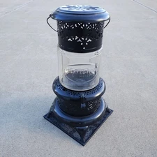 Antiq. 1527 Perfection Oil Kerosene Glass Parlor Cabin Heater Stove Lantern Read