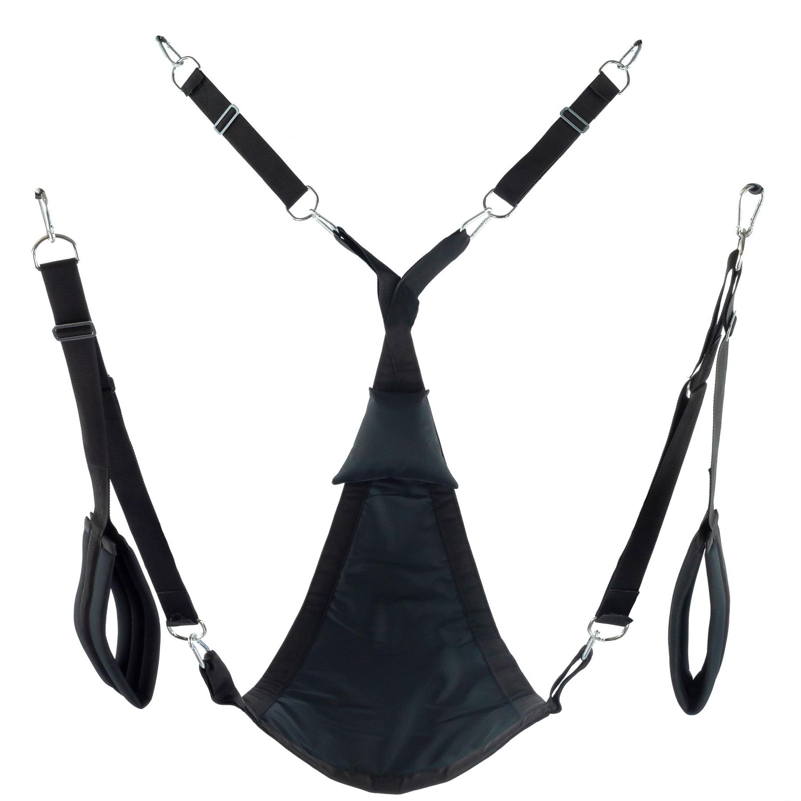 MR. SLING Canvas Sling Triangle, Full Set, Black, , Sex Swing