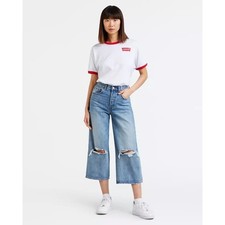 Levi's HIGH WATER WIDE LEG WOMEN'S JEANS sz 28