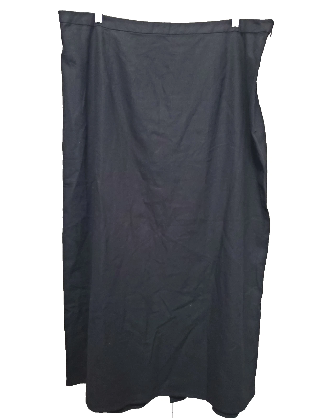 Old Navy Black High-Waisted Linen-Blend Side-Zip Back-Slit Maxi Skirt XXL NWT
