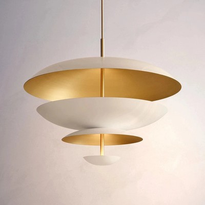 Mid Century Purion Chandelier Ceiling Fixture Four Shade Style Chandelier
