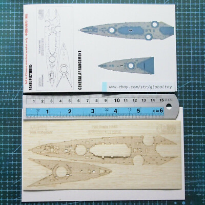 1/700 Scale Wooden Deck for HMS Invincible Battlecruiser 1914 Flyhawk FH1311 ##