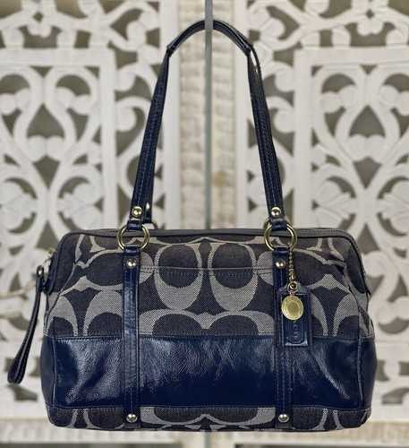 COACH Signature Denim Blue Barrel 