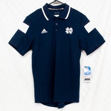 Notre Dame Fighting Irish Mens Embroidered Polo Shirt Size S Adidas Climalite