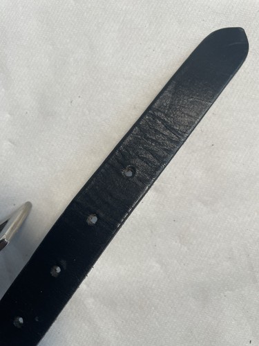 Cintura unisex Hamnett nera fibbia rettangolare vera pelle made in Italy - Foto 11 di 16