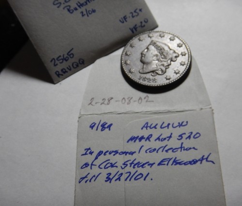 Large cent/penny 1828 Newcomb 8 higher grade with lengthy pedigree back to 1989 - Picture 1 of 5