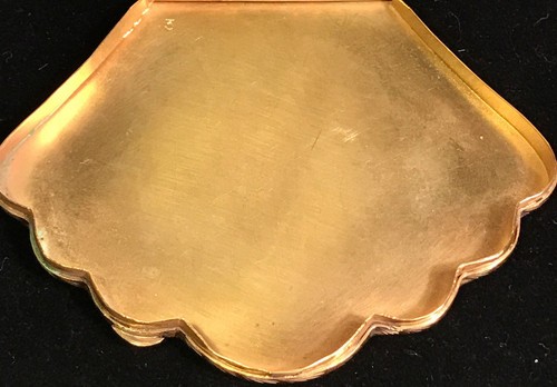 Portatarjetas compacto o compacto Vermeil Art Nouveau década de 1890 Repousee .800 con inserto, RARO - Imagen 4 de 9