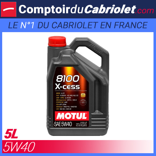 Huile Motul 8100 X-CESS 5W40 réduit l'usure des moteurs de forte cylindrée