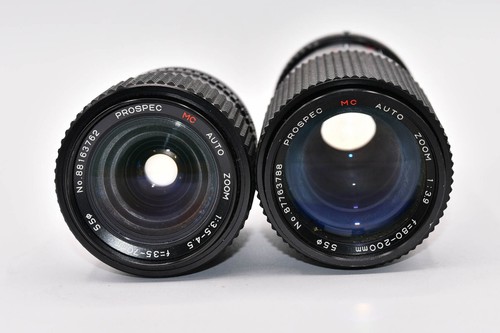 CANON FD MOUNT - ProSpec Auto Zoom 80-200mm 1:3.9 AND Auto Zoom 35-70 1:3.5-4.5