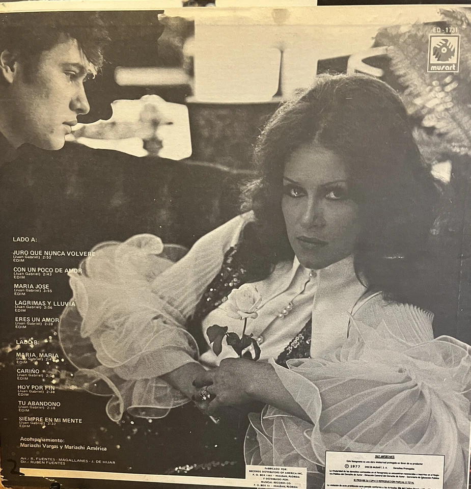Lucha Villa – Interpreta A Juan Gabriel 1977 Vinyl LP Latin Ranchera Mariachi - Image 4 of 4
