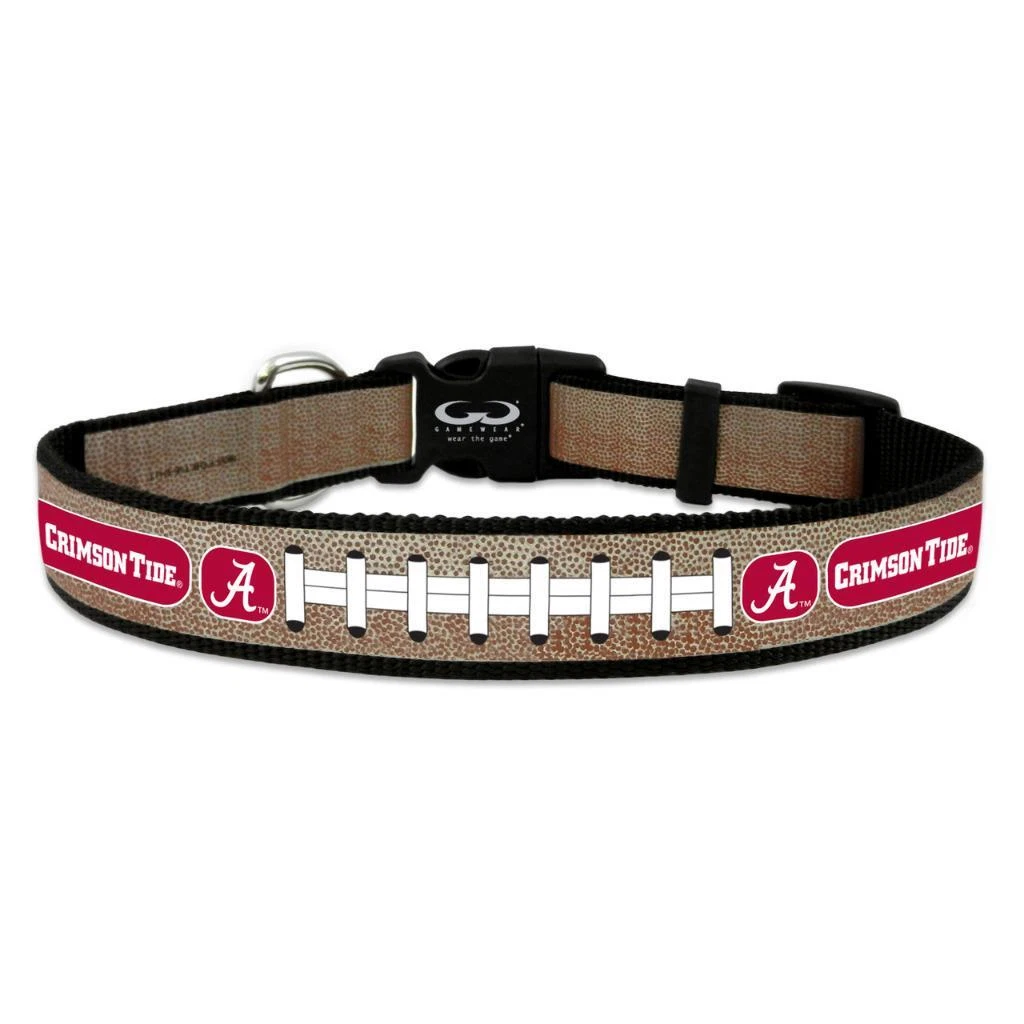 Alabama Crimson Tide Medium Size Reflective Football Pet Collar