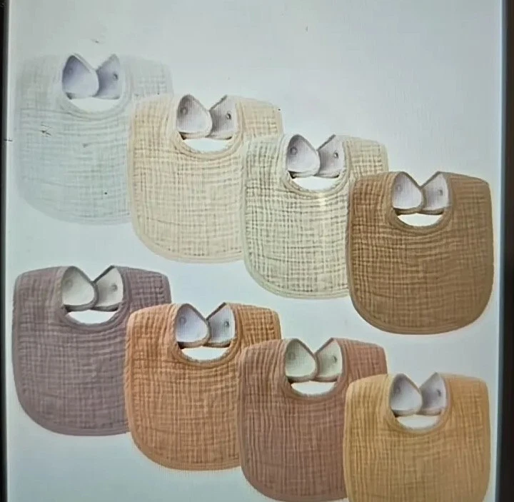 Konssy Muslin Baby Bibs 8 Pack Baby Bandana Drool Bibs Cotton for Unisex
Opens in a new window or ta