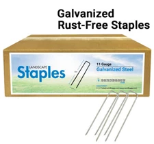 Sandbaggy 11 Gauge 6" GALVANIZED Landscape Staples ~ SOD Fabric Pins - RUST FREE