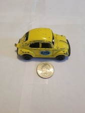 VINTAGE TOOTSIETOY Yellow VOLKSWAGEN SEDAN 3"L MADE IN USA