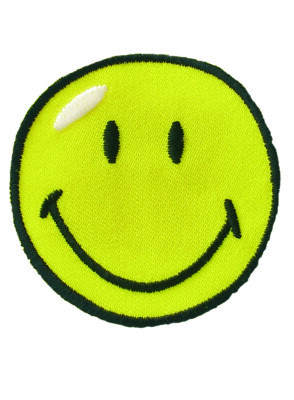 Mono Quick 04073 Smiley   gelb, Bügelbild, Patch, ca. 5,5 x 5,5 cm