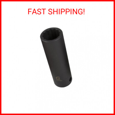 Sunex 1/2-Inch Drive 20mm 12-Point Deep Impact Socket - CR-MO Alloy Steel Professional Tool