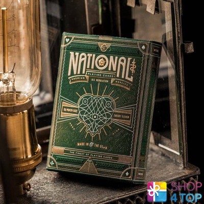 GREEN NATIONAL THEORY 11 PREMIUM SPIELKARTEN DECK MAGIE TRICKS VERPACKT USA NEU