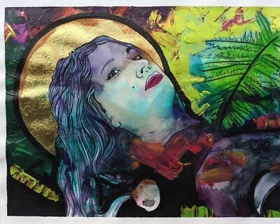 Keltische Göttin Niamh Kunstdruck, Giclée Halloween, witchy, cottagecore Wandbild,