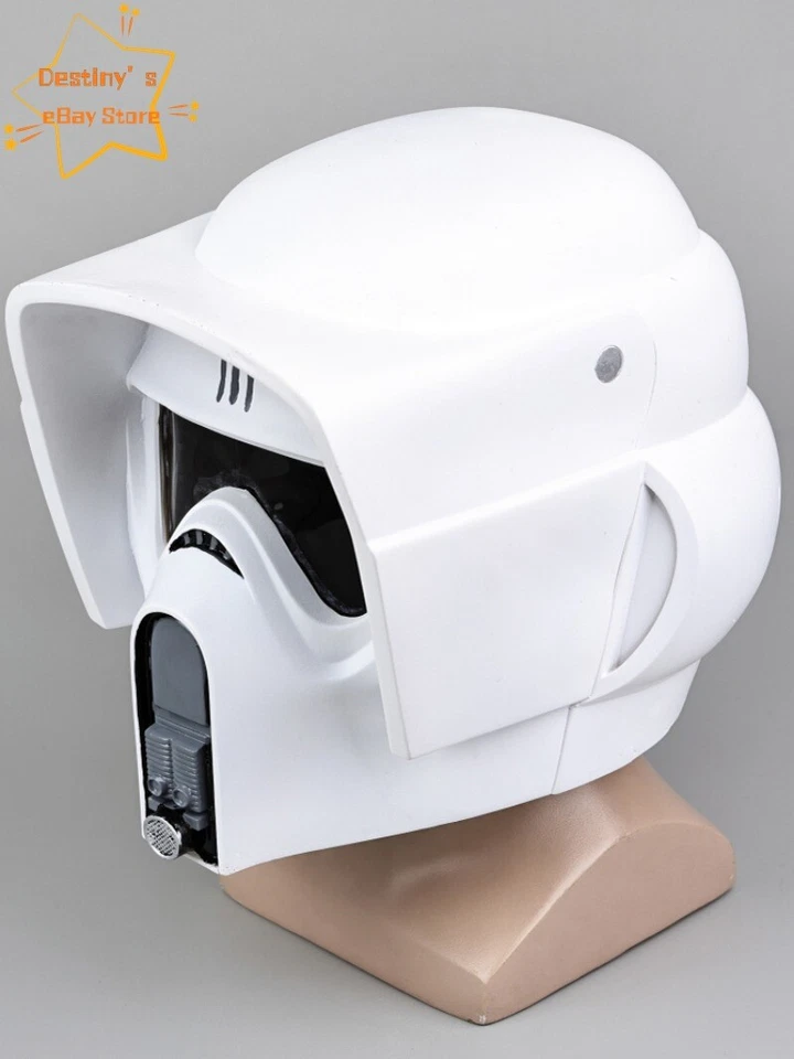 Star Wars Scout Helmet Halloween Cosplay Props Mask PVC White Masquerade Gift - Image 2 of 4