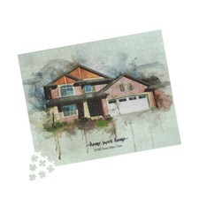 500-Piece Personalized Jigsaw Puzzle Your photo Transformed into Watercolor Art