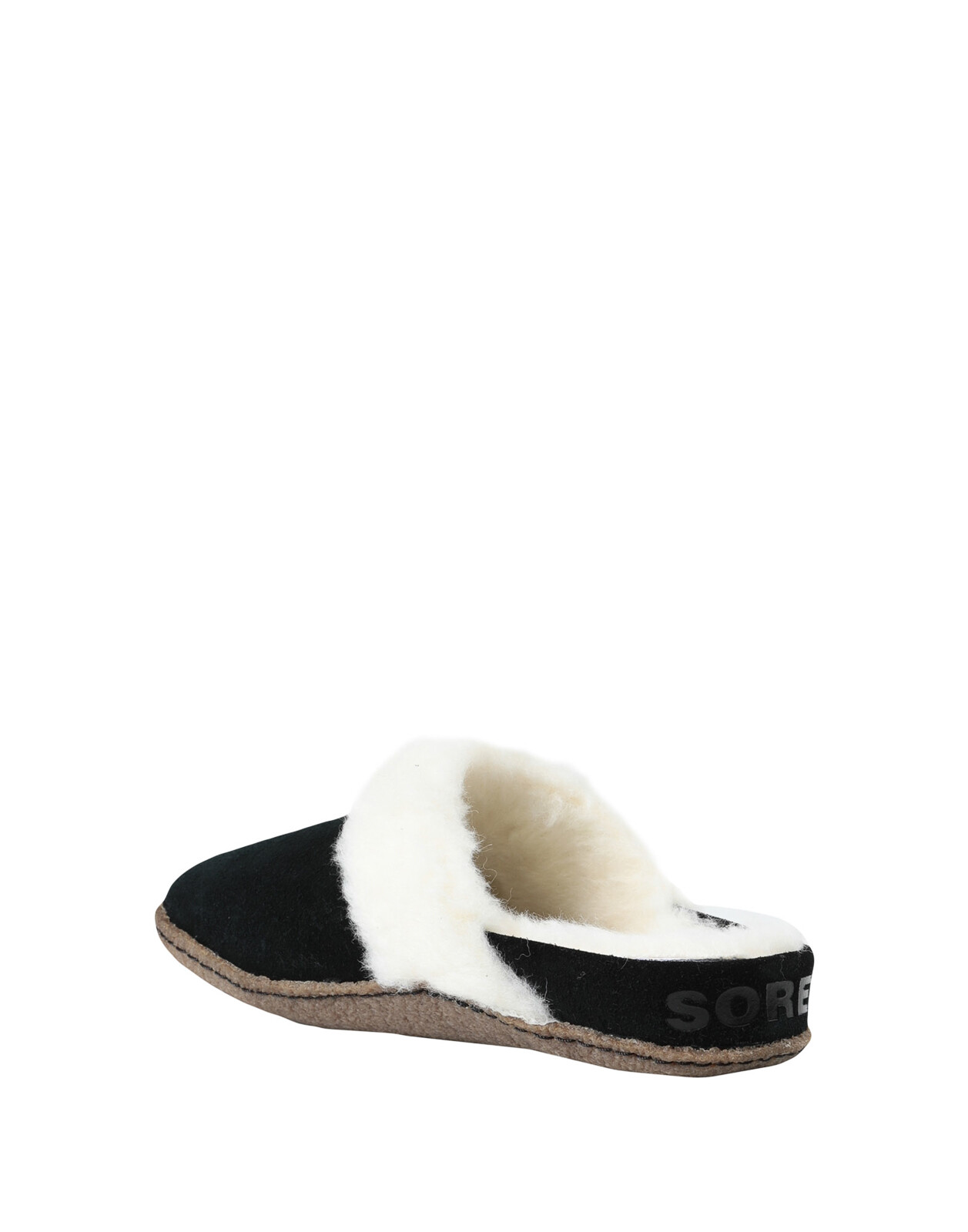 SAOLA Pantofole SOREL in pelle scamosciata US6 UK4 EU37 logo foderate in pelliccia sintetica suola crepe