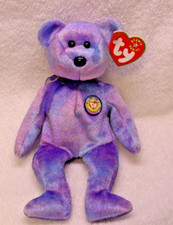 Ty Beanie Baby  Clubby IV Purple Bear - 2001 -Retired