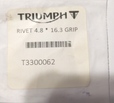 Triumph Daytona,Speed Triple, Tiger Pop Rivet NOS T3300062 (L-1849