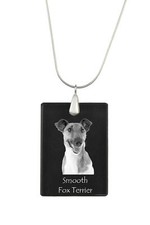 Fox Terrier, Fox Terrier - Crystal Pendant With Dog, Silver Necklace