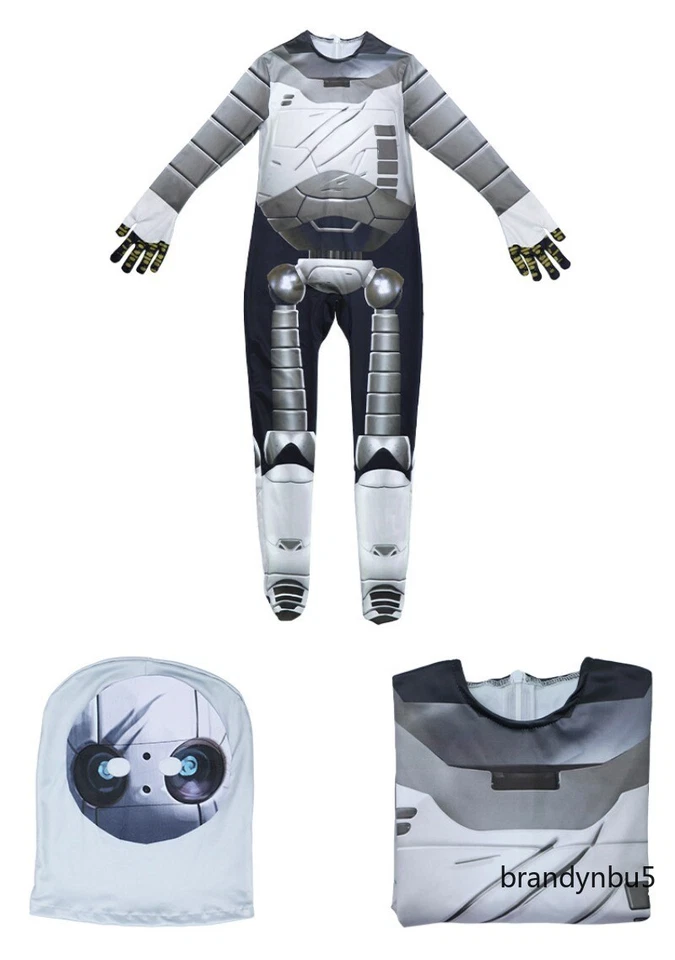 Traje ajustado The Wild Robot Cosplay plata leche trituradas disfraz de escenario para hombre Foto 2 de 4