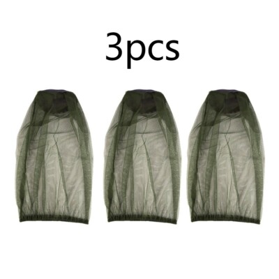 3Pack Moskito Kopfnetz Hut Sonne Biene Insekt Bug Schutz Versteckte Mesh Cap