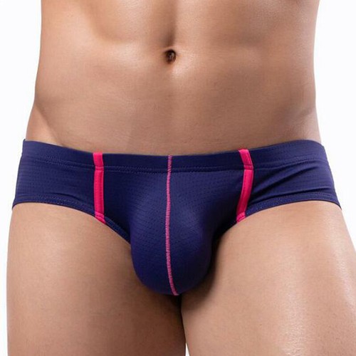 Hombres Sexy Bolsa Abultada Bikini Calzoncillos Sedoso Suave Malla Transpirable Ropa Interior BragasU - Imagen 13 de 27